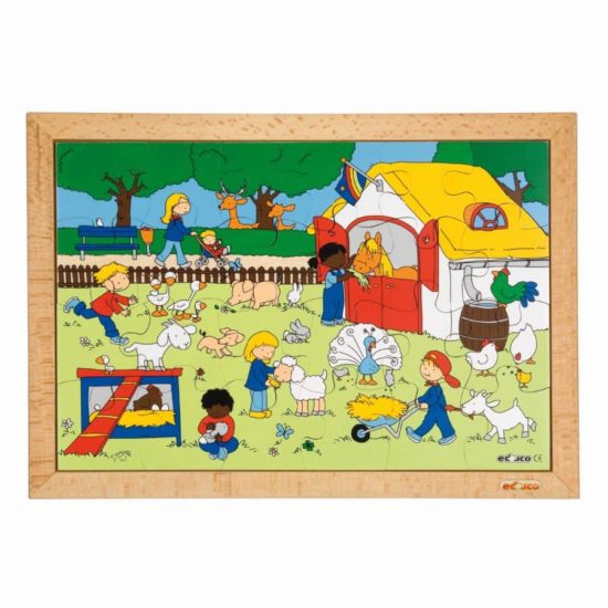 Kinderaktivitäten Puzzle - Kinderbauernhof (24 Puzzlestücke) - Educo
