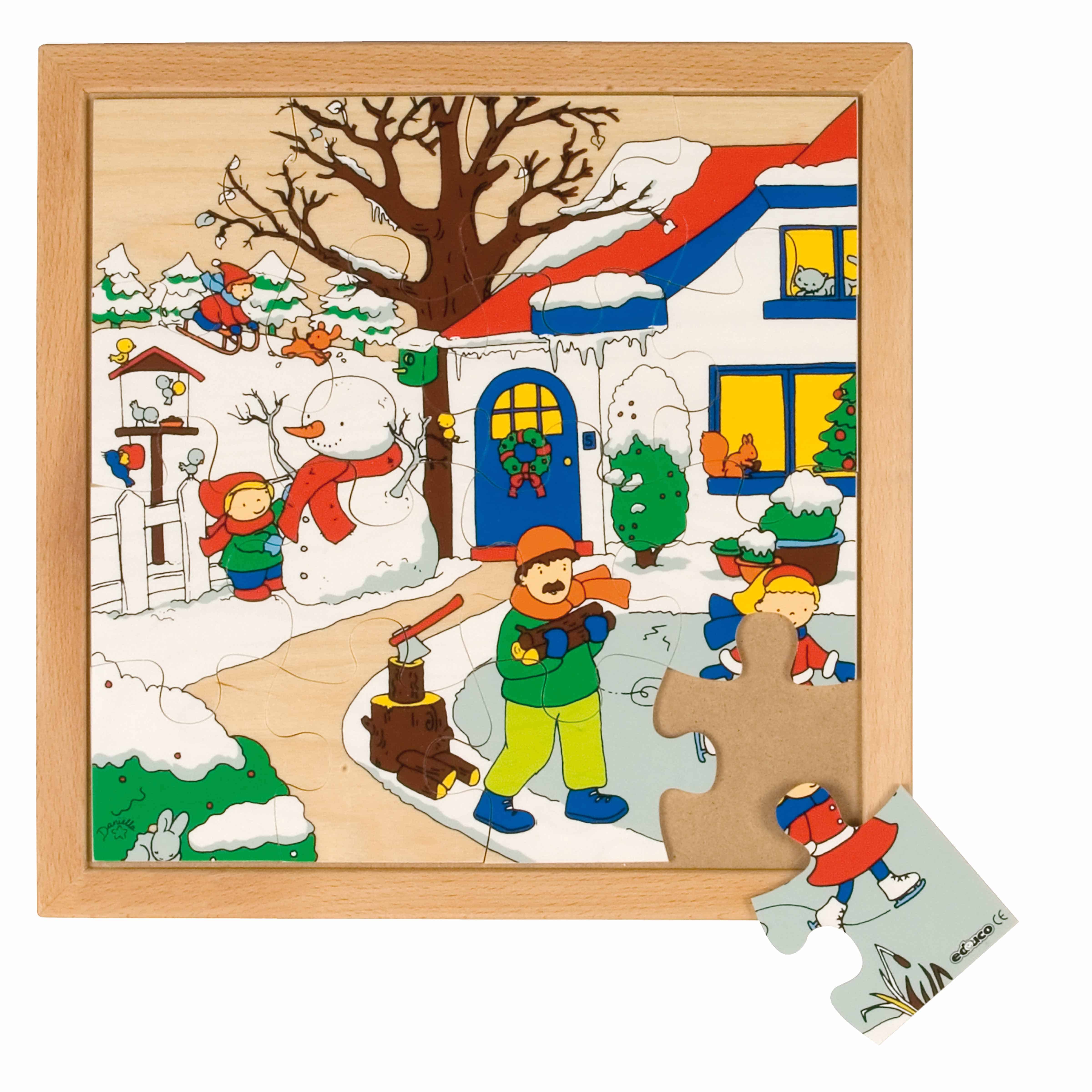 Seasons puzzle winter (16 pieces) Educo