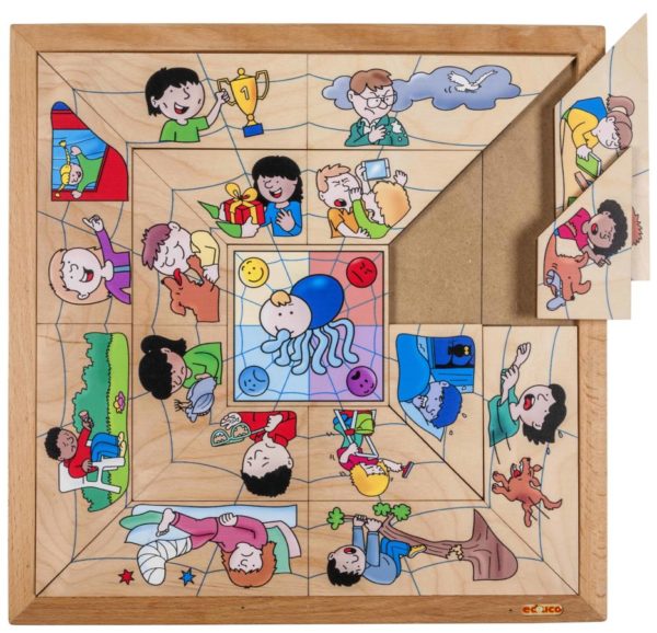 Spider sorting puzzle - emotions - Educo