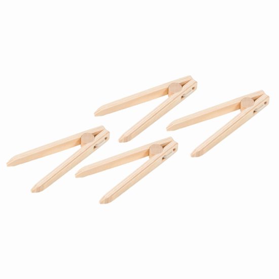 Wooden tweezers: set of 4 - Educo