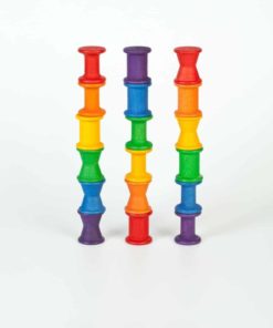 18 spools kit / Handmade sustainable wooden toys - Grapat