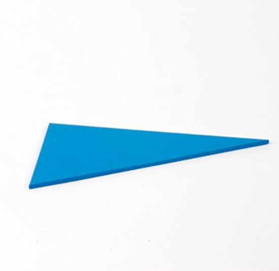 Spare part: blue rectangle box right-angled scalene triangle blue - Nienhuis Montessori