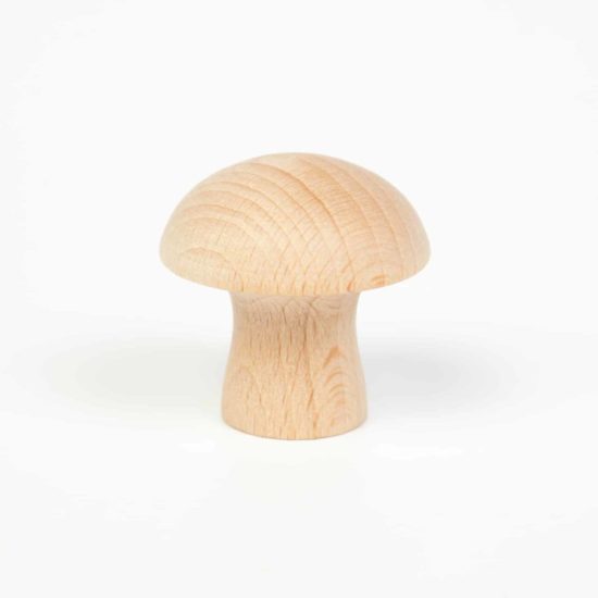 6 champignons en bois naturel - Grapat