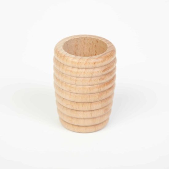 6 honeycomb beakers natural wood - Grapat