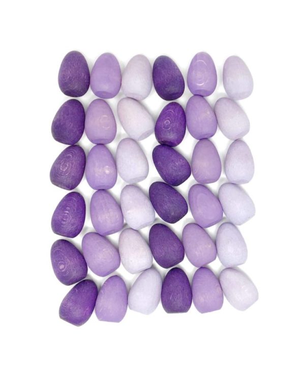 ecological toys brand mandala purple eggs wooden toy - Grapat