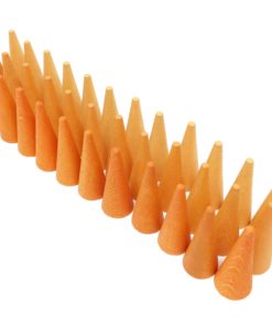 Mandala small orange cones / Handmade ecological wooden toys Grapat