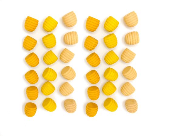 Mandala gelbe Bienenwaben Spielzeugwaben aus Holz Handgemachtes ökologisches Holzspielzeug Grapat