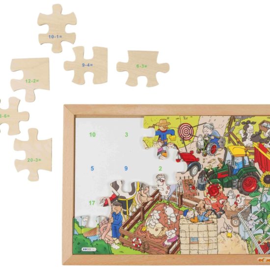 Math puzzle- soustraction - Educo