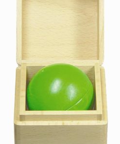 Handmade wooden sensory baby toy Musical ball light green - SINA Spielzeug