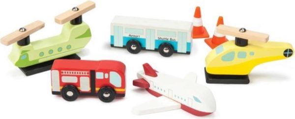 Wooden toy themed vehicles Airport Set - Le Toy Van