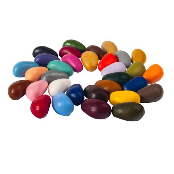 Just Rocks in a Box 32 Pairs Colors - Eco Soy Rock Crayons 64 pieces ( —  Oak & Ever