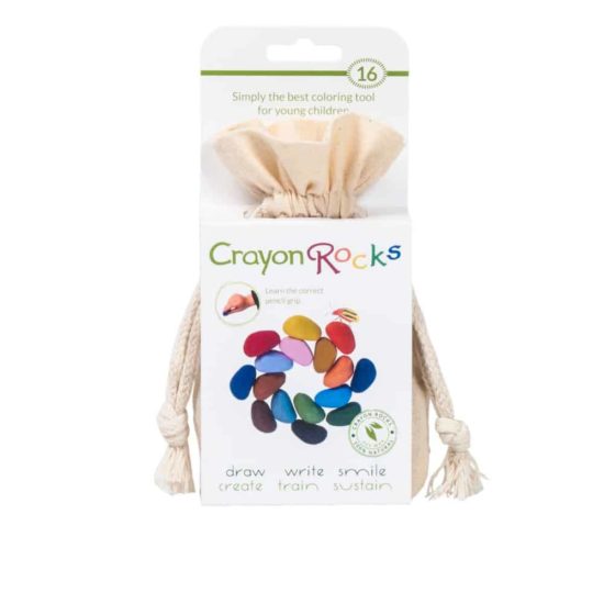 Crayon Rocks soy wax crayons in cotton bag (16 colours)