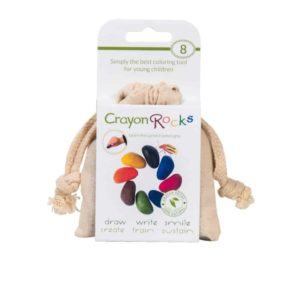 Crayon Rocks crayons cire de soja dans un sac en coton (8 couleurs)