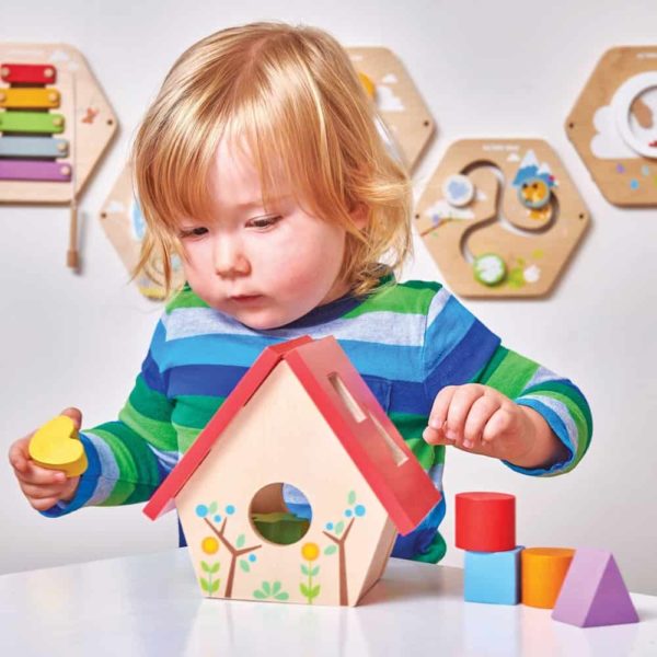Wooden shape sorter toy Little Bird House - Le Toy Van