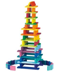 64 building slats rainbow colours - Glückskäfer