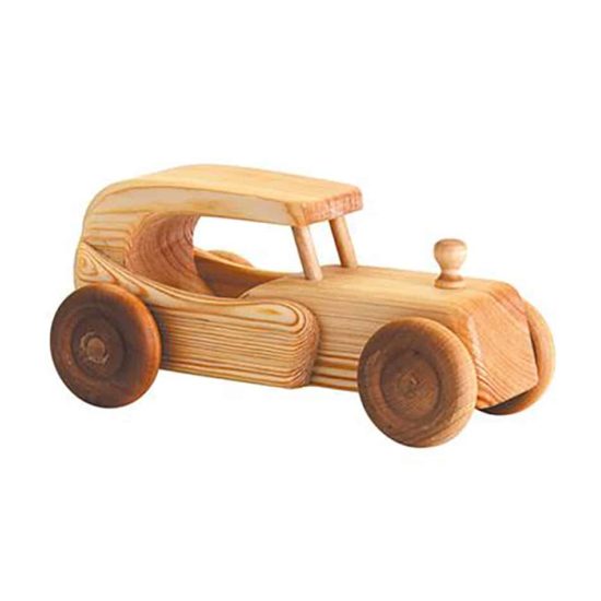 Large wooden toy coupe car - Debresk Sweden
