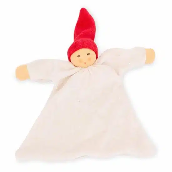 Nuckel Blanket Doll With Cherry Hat - Nanchen Natur Puppen - Teia Education Switzerland