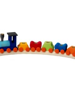 Handmade Wooden birthday toy train - Glückskäfer