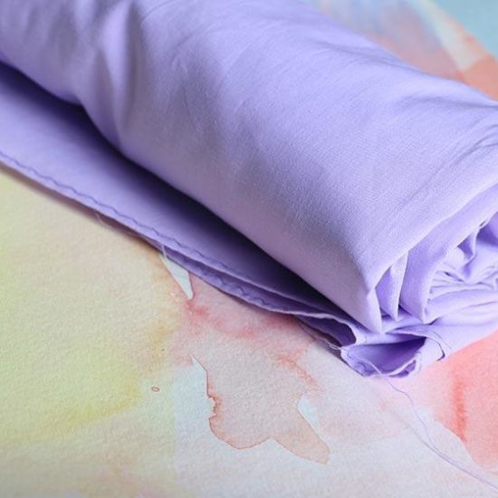 Tissu en coton fleuri - lavande pastel - Sarah's Silks