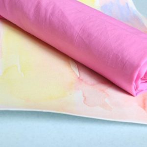 Tissu de fleurs de coton : rose pastel - Sarah's Silks