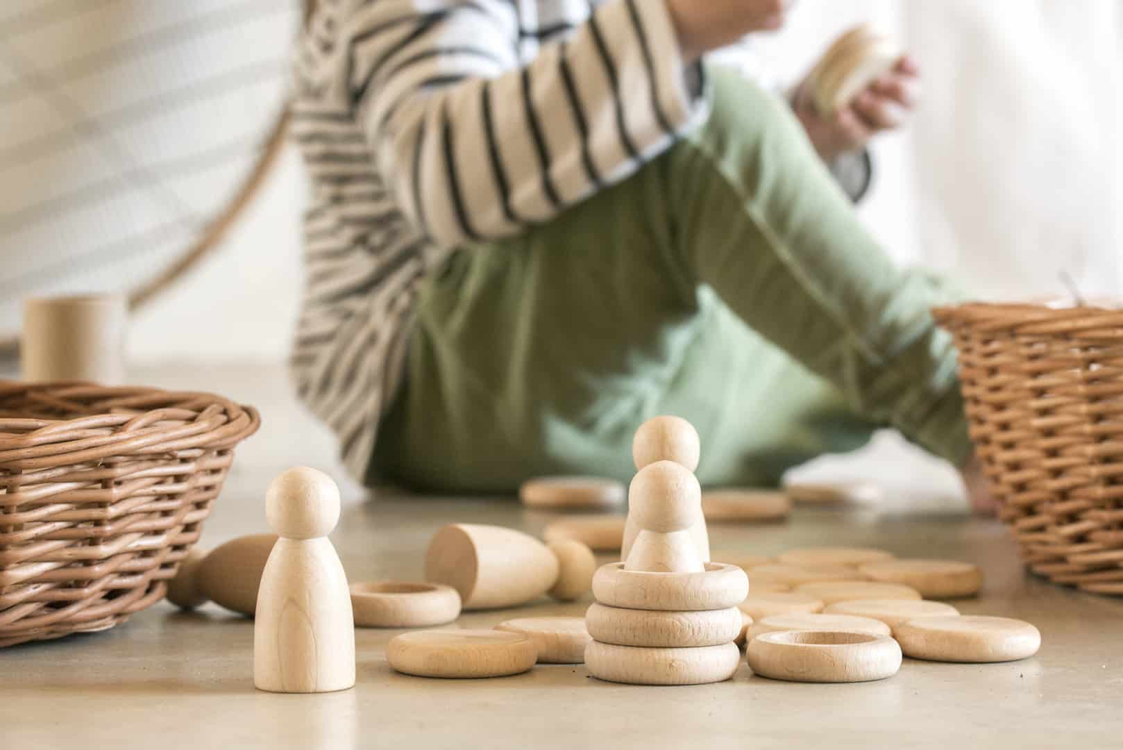 Grapat - Natural Wooden Sorting Cups with Lids