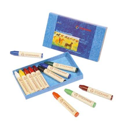 Waldorf art supplies wax stick crayons (12) - Stockmar
