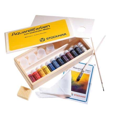 Waldorf art supplies Water colour set in wooden box Stockmar