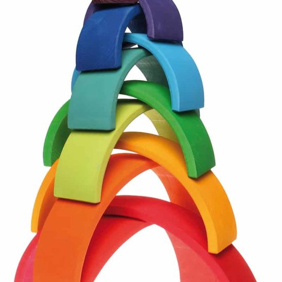 Handmade sustainable wooden toy Large rainbow (12 Pieces) - Grimm's 
