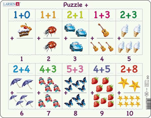 Maxi math puzzle: addition from 1 to 10 - Larsen