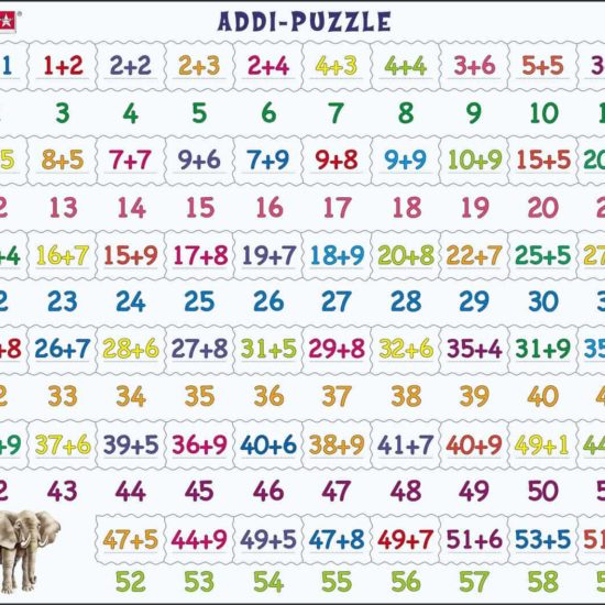 Maxi math puzzle: addition from 1 to 59 - Larsen