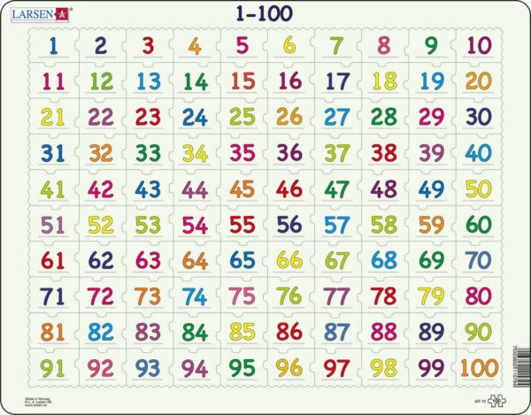 Maxi math puzzle: learn to count 1-100 - Larsen