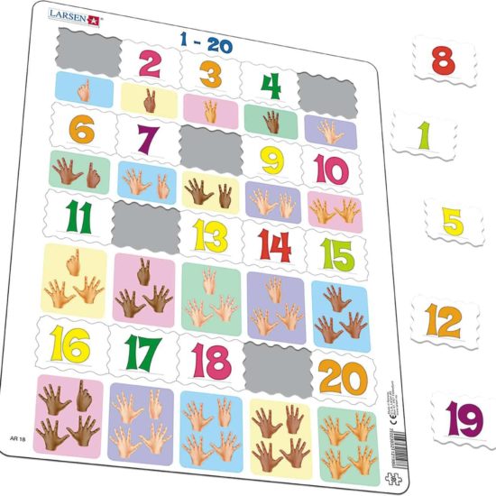 Maxi math puzzle: learn to count 1-20 - Larsen