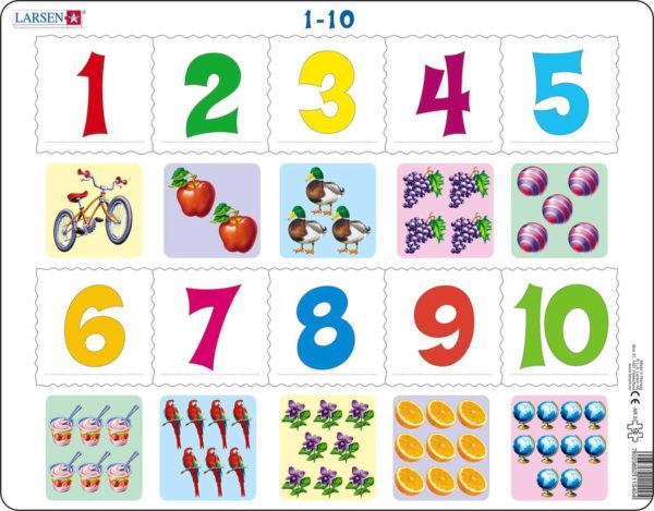 Maxi math puzzle: learn to count from 1-10 - Larsen