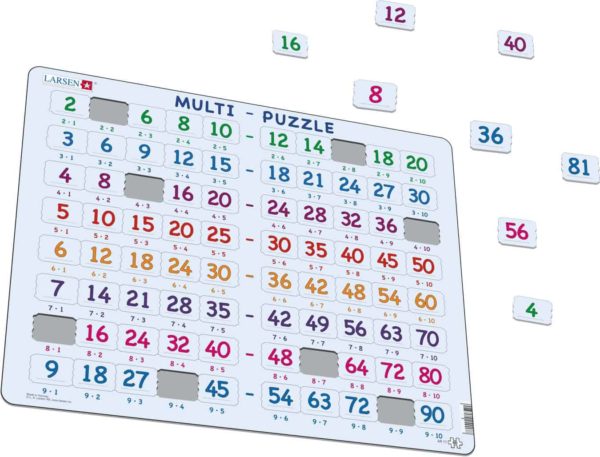 Maxi math puzzle: multiplication 2 to 9 - Larsen