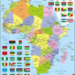 Maxi puzzle Africa political map: German - Larsen