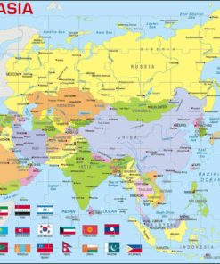 Maxi puzzle Asia Political Map: English - Larsen