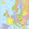 Maxi puzzle Europe Political Map A8 - French - Larsen