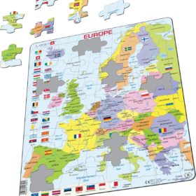 Maxi puzzle Europe Political Map: German - Larsen - Teia Education & Play