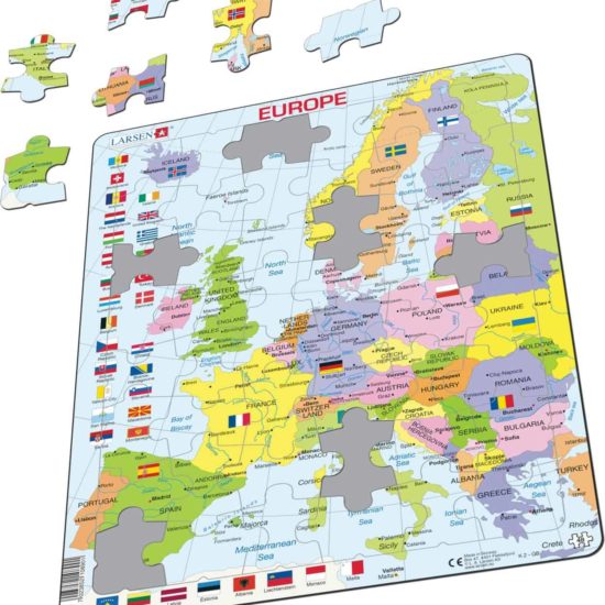 Maxi puzzle Europe Political Map K2: English - Larsen