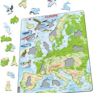 Maxi puzzle Europe physical map: English - Larsen