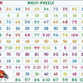 Maxi math puzzle: multiplication 2 to 9 - Larsen - Teia Education & Play