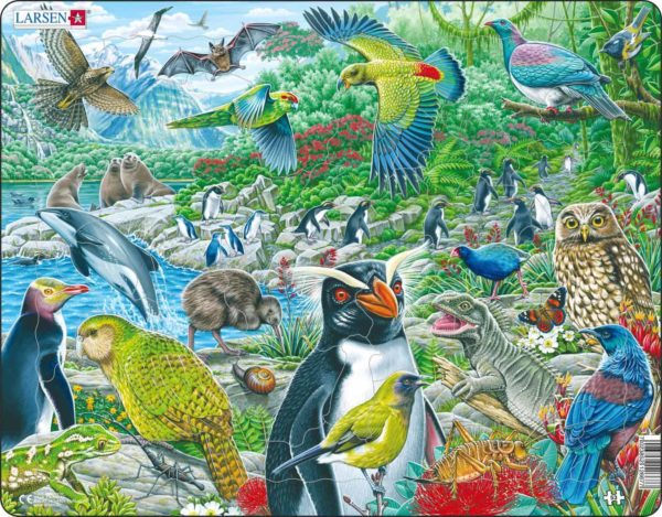 Maxi puzzle New Zealand wildlife - Larsen