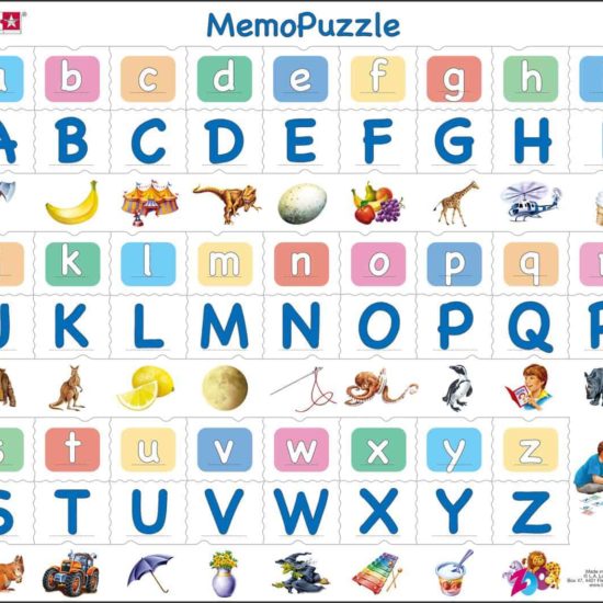 Maxi puzzle alphabet, 26 upper and lower case letters: English - Larsen