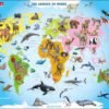 Maxi puzzle animals of the world A34 - French - Larsen