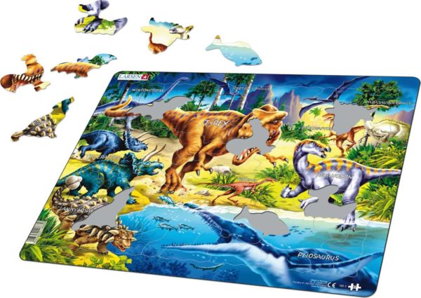 Maxi puzzle dinosaurs from the Cretaceous period - Larsen