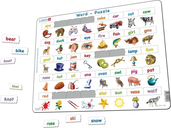 Maxi puzzle apprend à lire des mots simples : Anglais - Larsen
