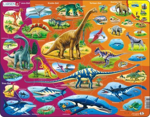 Maxi puzzle natural history triassic period to today: German - Larsen