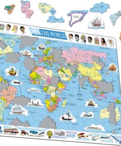 Maxi puzzle the world political map: English - Larsen