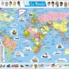 Maxi puzzle the world political map: French - Larsen