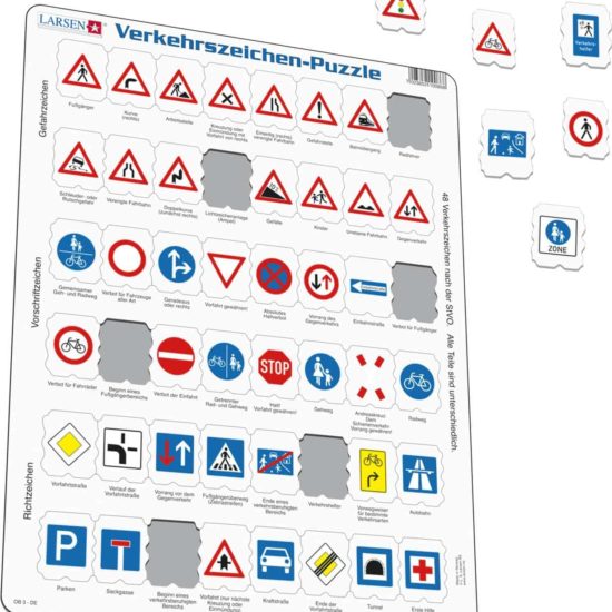 Maxi puzzle traffic sign: German - Larsen